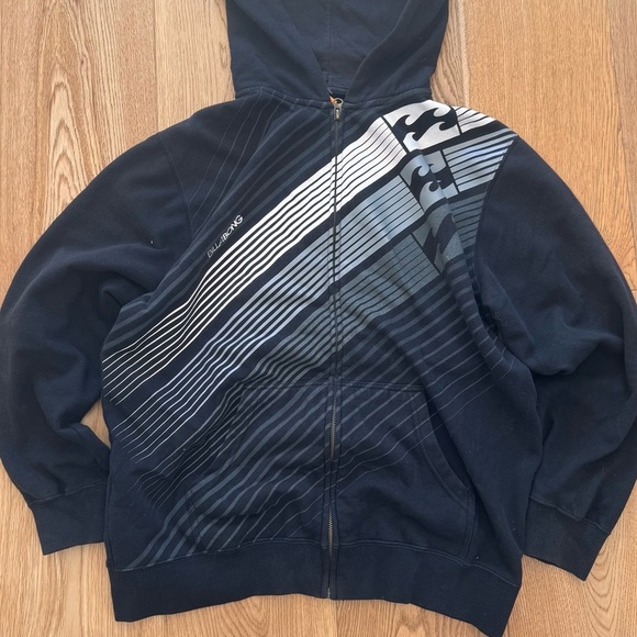 Y2K BILLABONG BLACK ZIP UP HOODIE - XL BOYS - Picture 3 of 15
